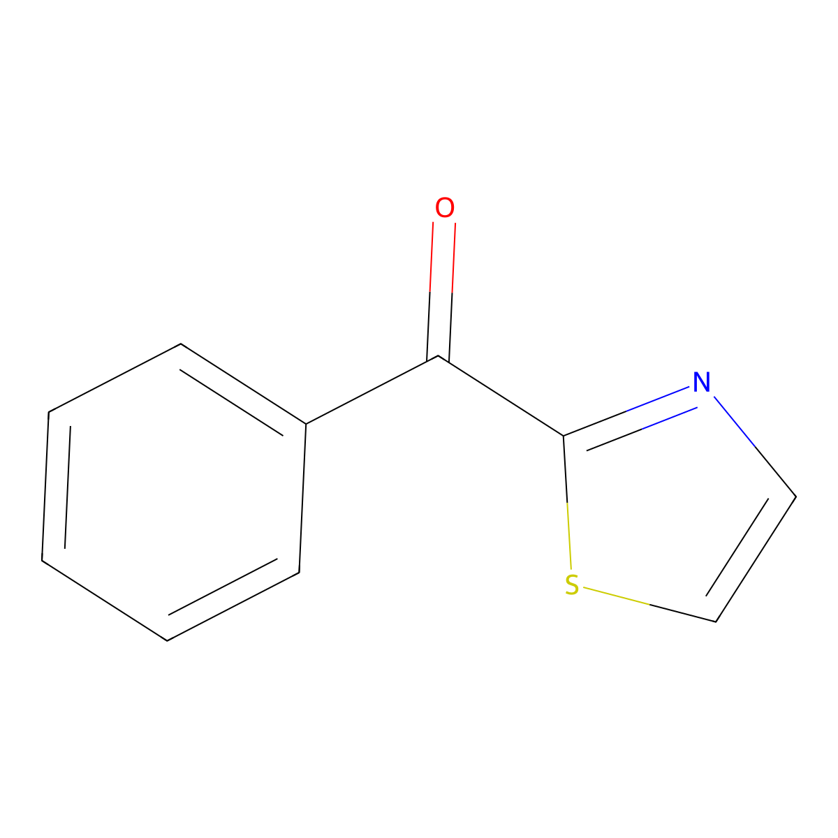 2-Benzoyl-1,3-thiazole molecular structure, CAS 7210-75-5