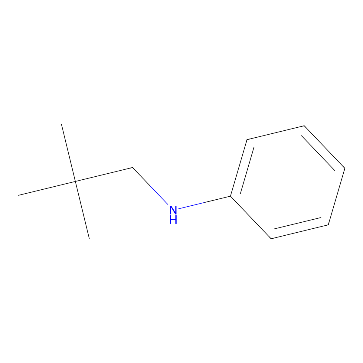 N-(2,2-dimethylpropyl)aniline molecular structure, CAS 7210-81-3