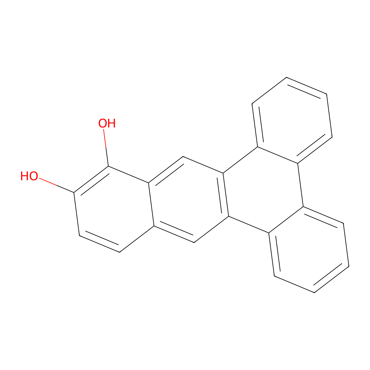 Dibenz(a,c)anthracene-10,11-diol molecular structure, CAS 72100-19-7