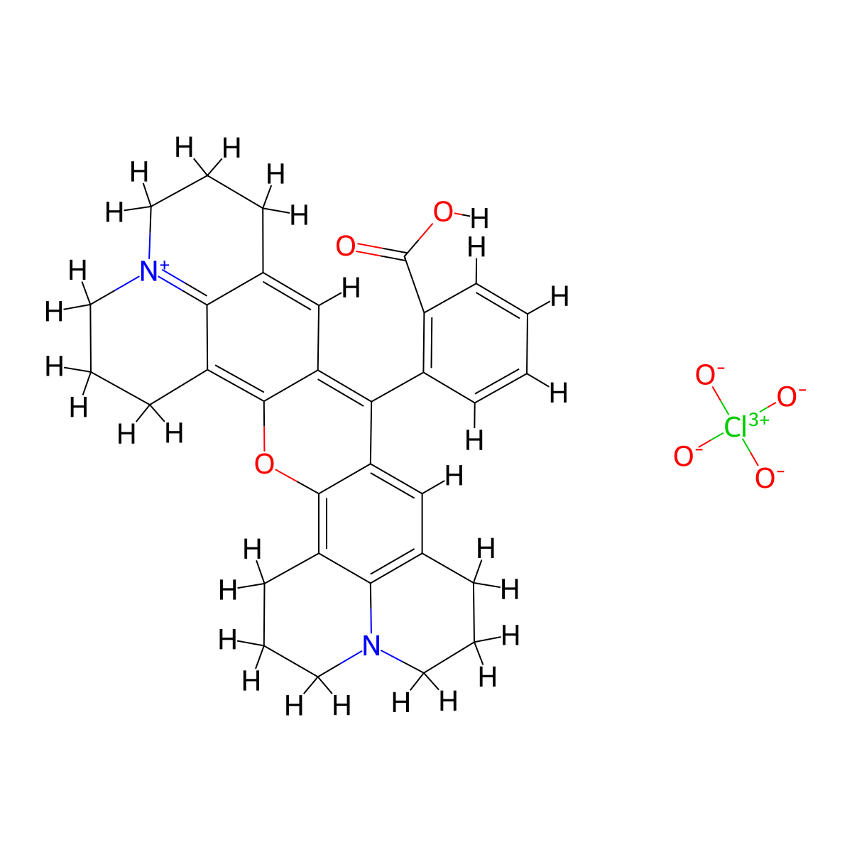Rhodamine 640 Perchlorate molecular structure, CAS 72102-91-1