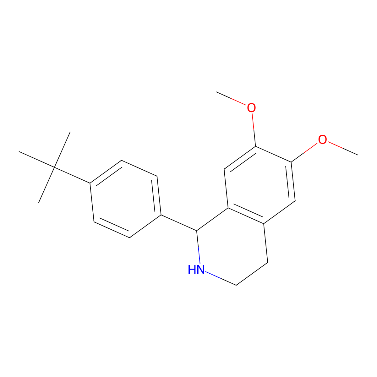 1-(4-Tert-butylphenyl)-6,7-dimethoxy-1,2,3,4-tetrahydroisoquinoline molecular structure, CAS 72106-02-6