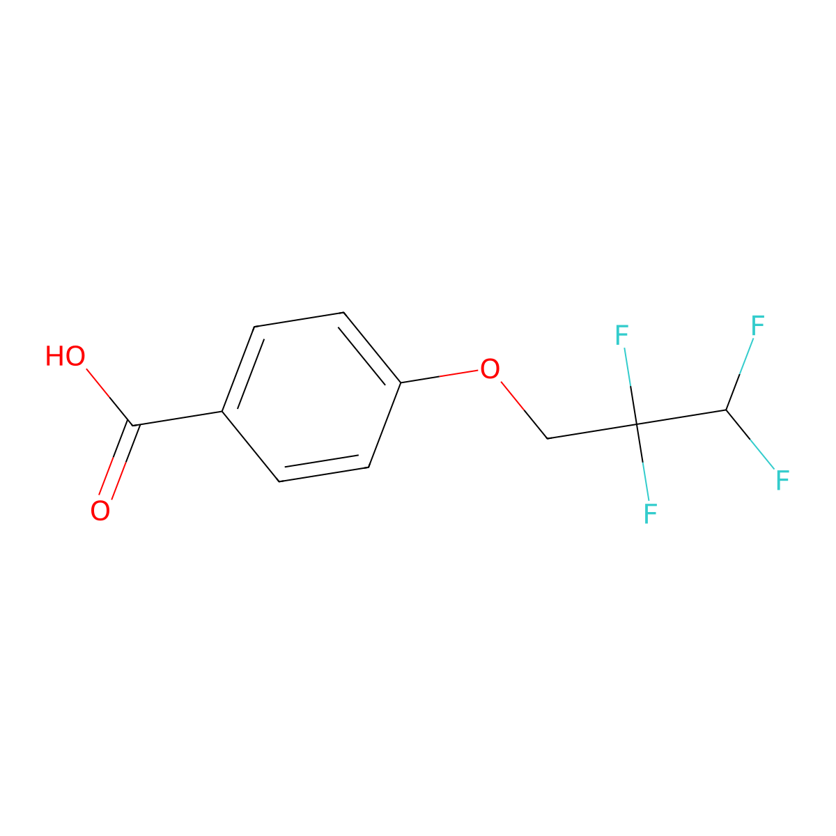 4-(2,2,3,3-Tetrafluoropropoxy)benzoic acid molecular structure, CAS 72106-04-8