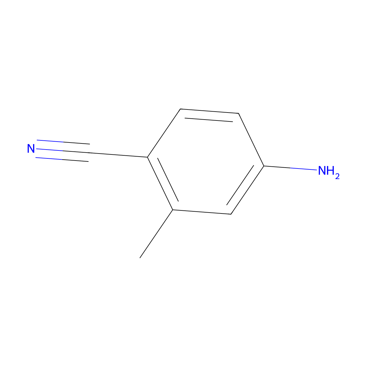 4-Amino-2-methylbenzonitrile molecular structure, CAS 72115-06-1