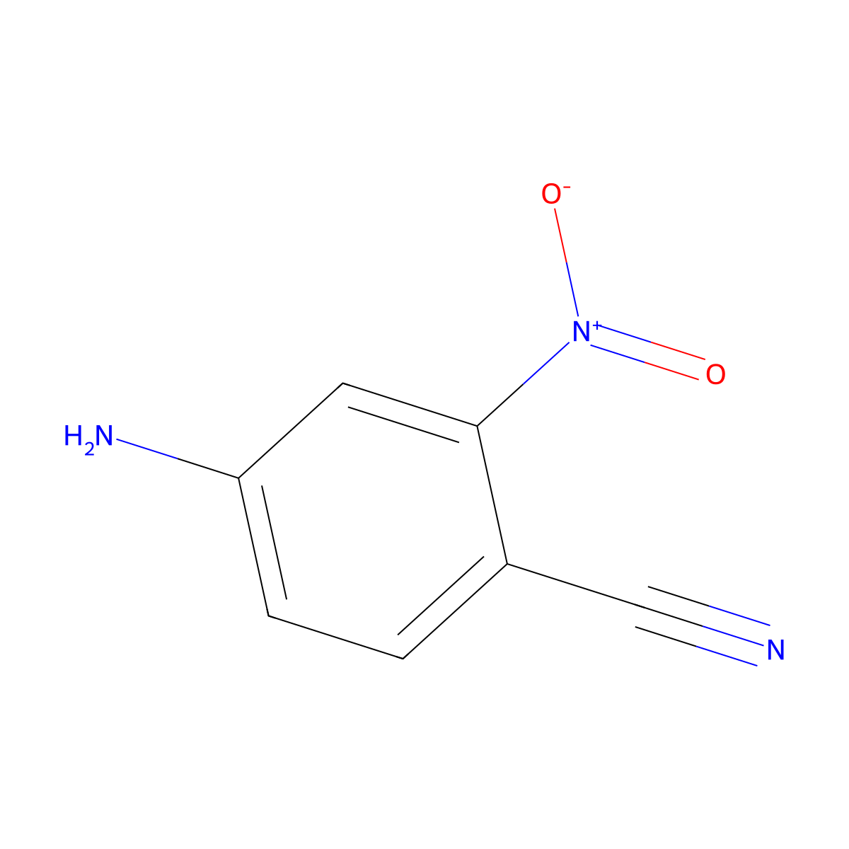 4-Amino-2-nitrobenzonitrile molecular structure, CAS 72115-07-2