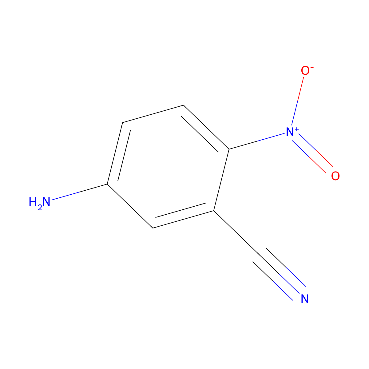 5-Amino-2-nitrobenzonitrile molecular structure, CAS 72115-08-3