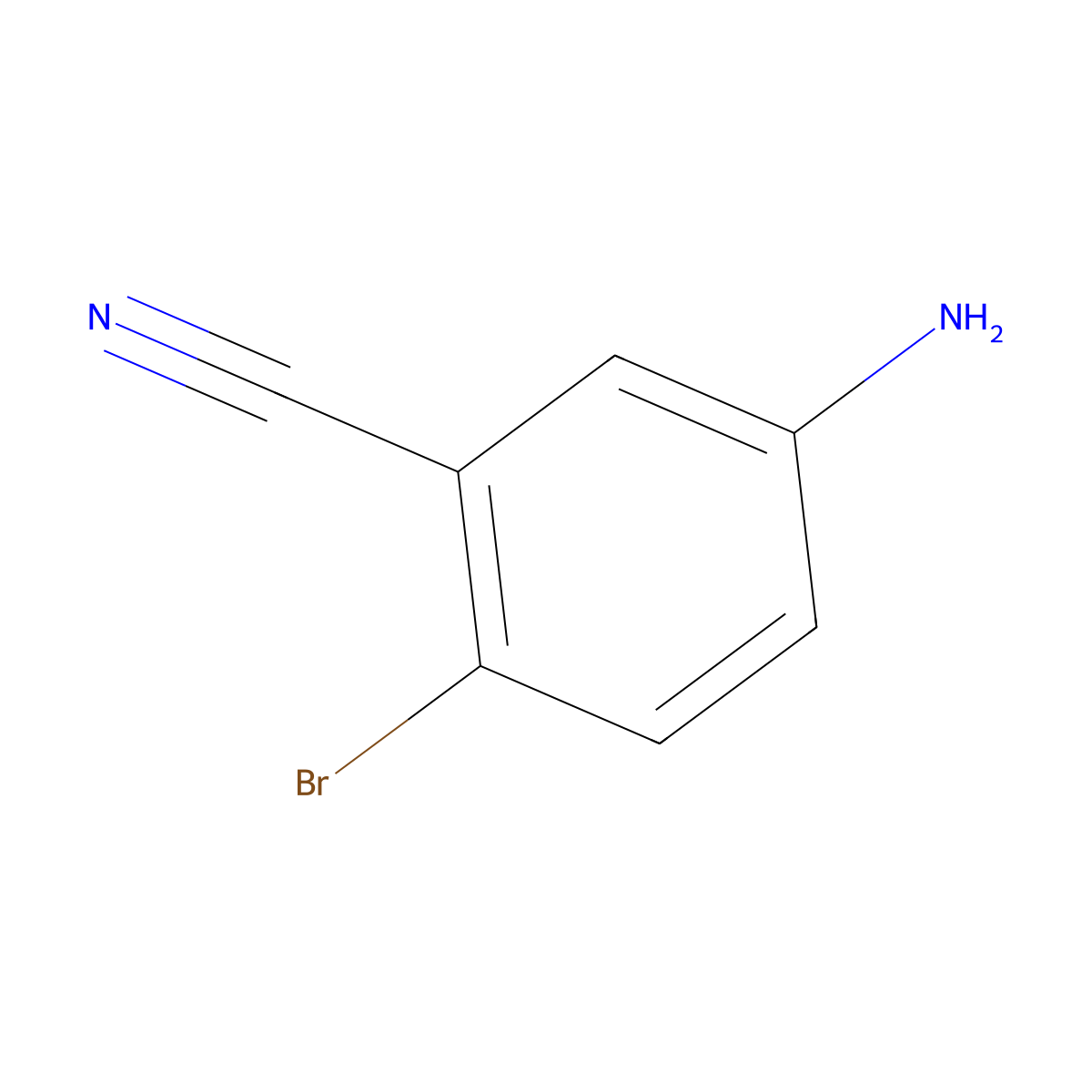 5-Amino-2-bromobenzonitrile molecular structure, CAS 72115-09-4