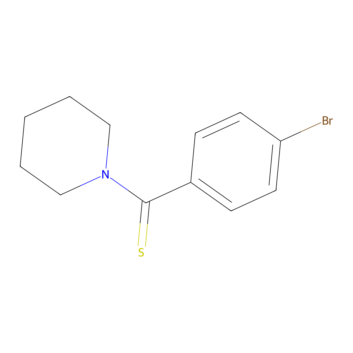 1-(4-Bromobenzothioyl)piperidine molecular structure, CAS 72116-31-5