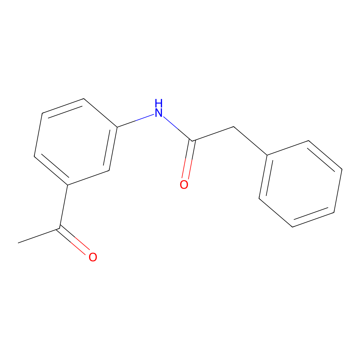 N-(3-acetylphenyl)-2-phenylacetamide molecular structure, CAS 72116-69-9