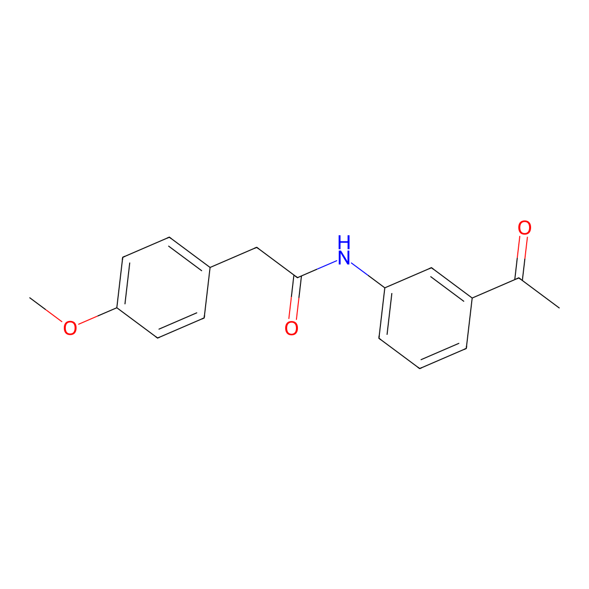 N-(3-acetylphenyl)-2-(4-methoxyphenyl)acetamide molecular structure, CAS 72116-73-5