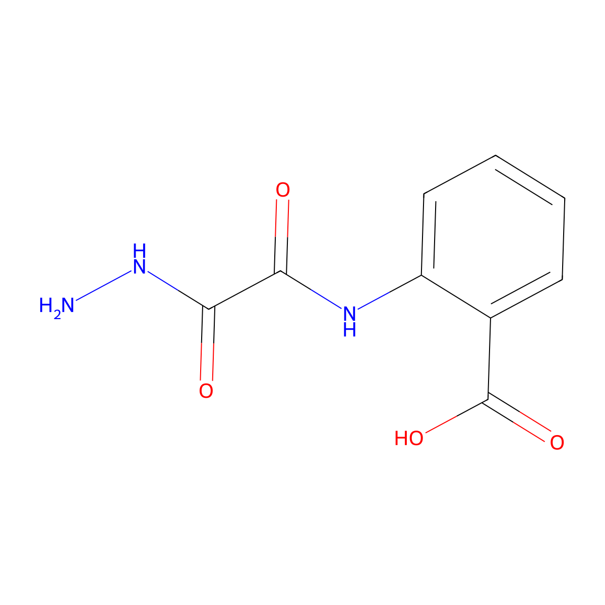 2-{[Hydrazinyl(oxo)acetyl]amino}benzoic acid molecular structure, CAS 72117-60-3