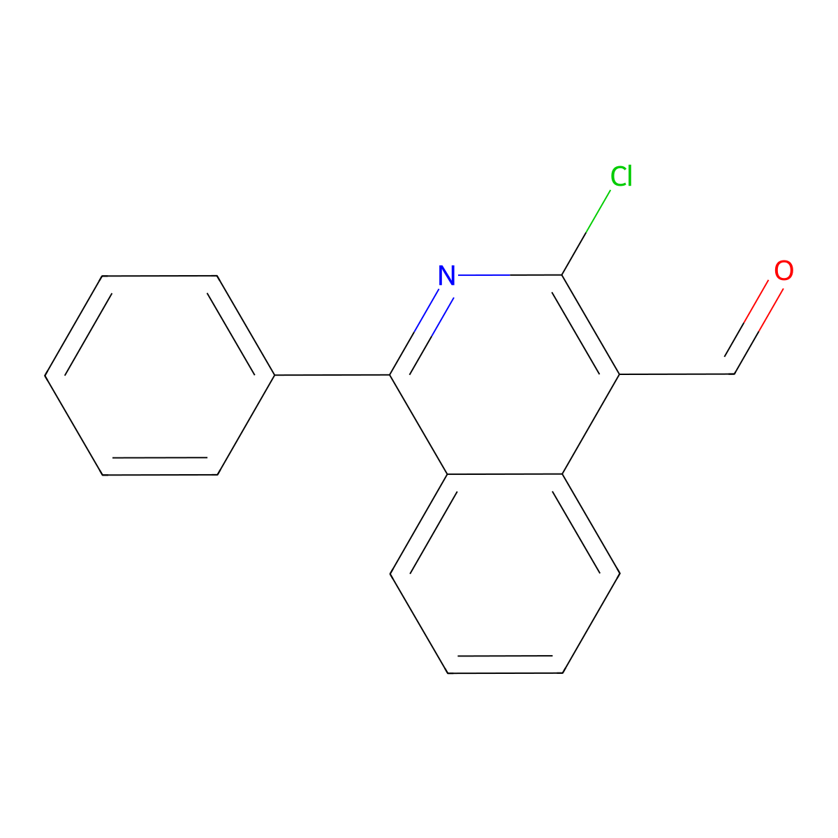 3-Chloro-1-phenylisoquinoline-4-carbaldehyde molecular structure, CAS 72118-68-4