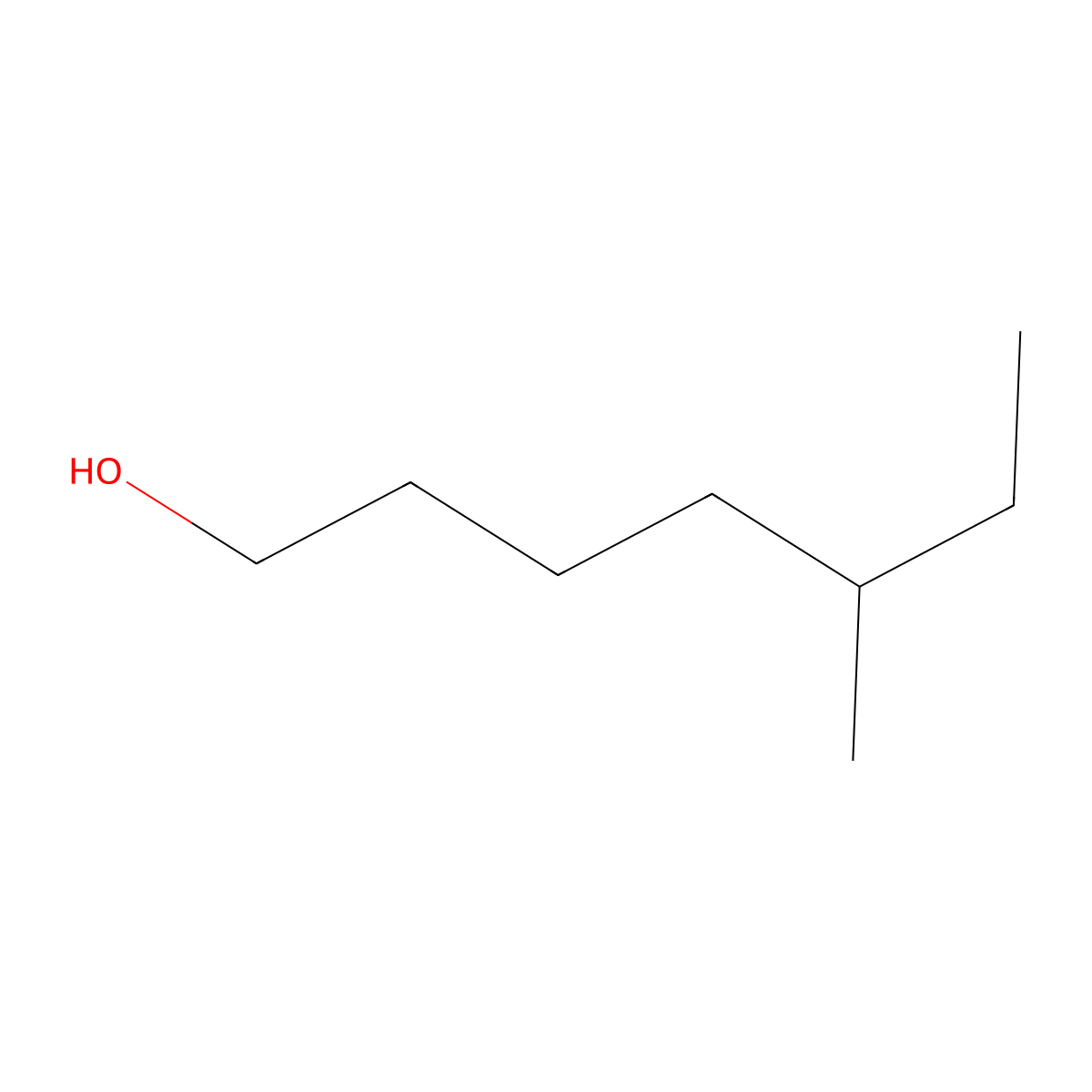 5-Methyl-1-heptanol molecular structure, CAS 7212-53-5
