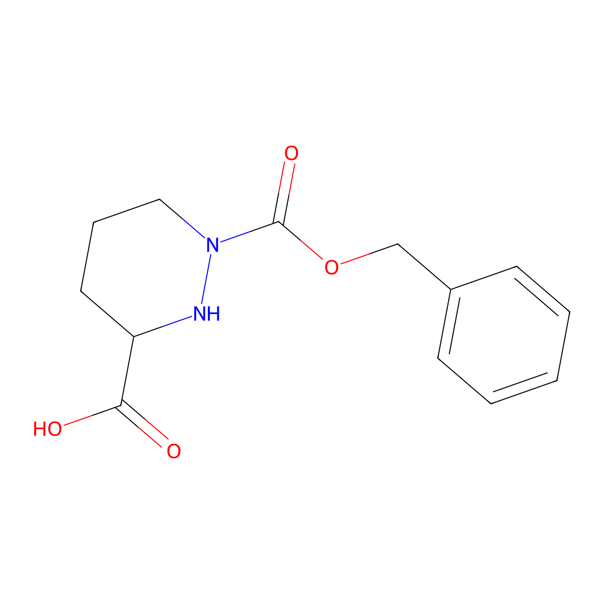 1-((Benzyloxy)carbonyl)hexahydropyridazine-3-carboxylic acid molecular structure, CAS 72120-54-8