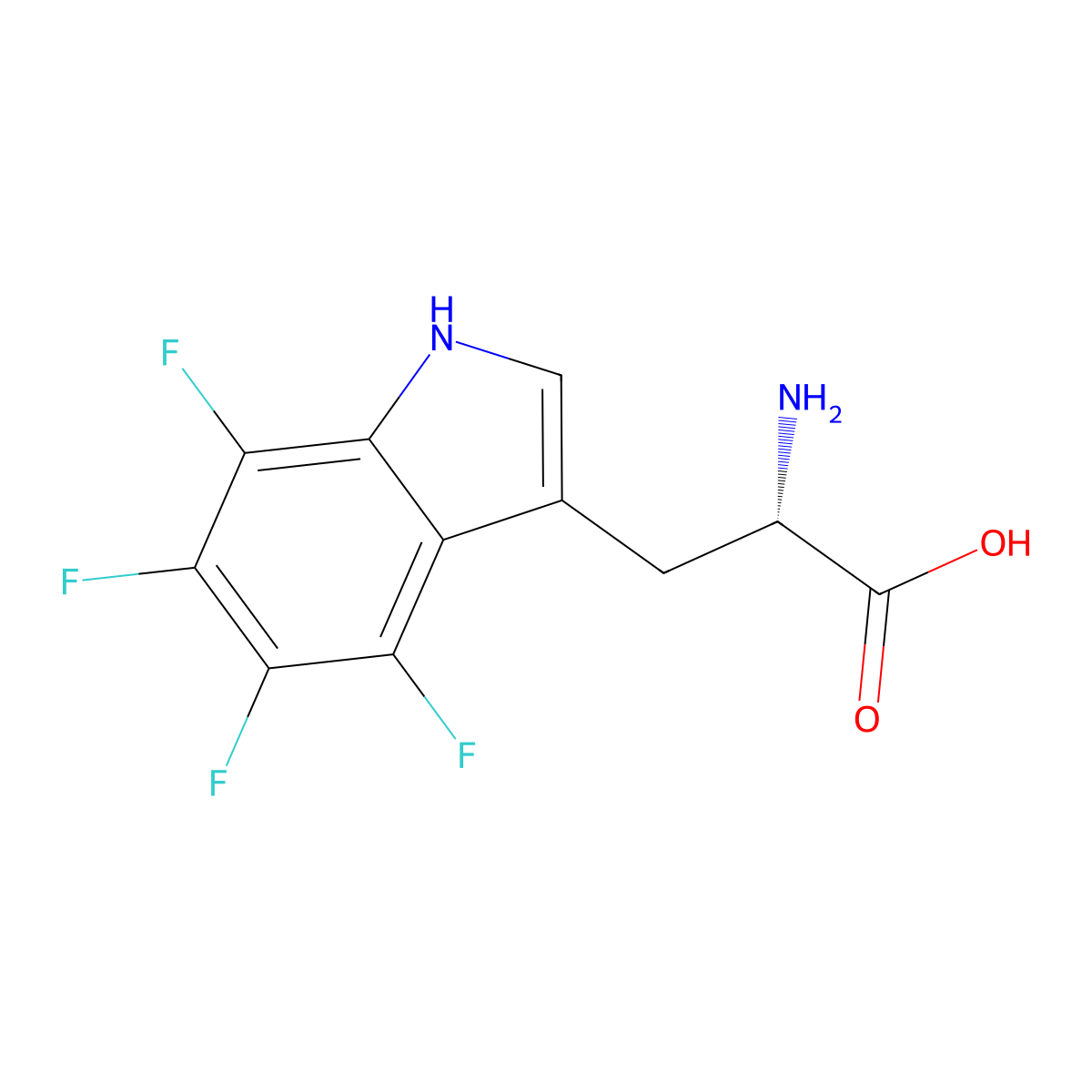 4,5,6,7-Tetrafluoro-L-tryptophan molecular structure, CAS 72120-72-0