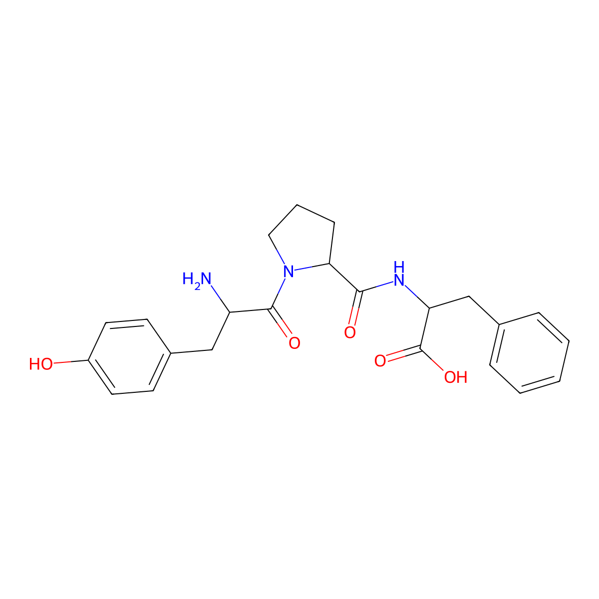 Tyr-Pro-Phe molecular structure, CAS 72122-59-9