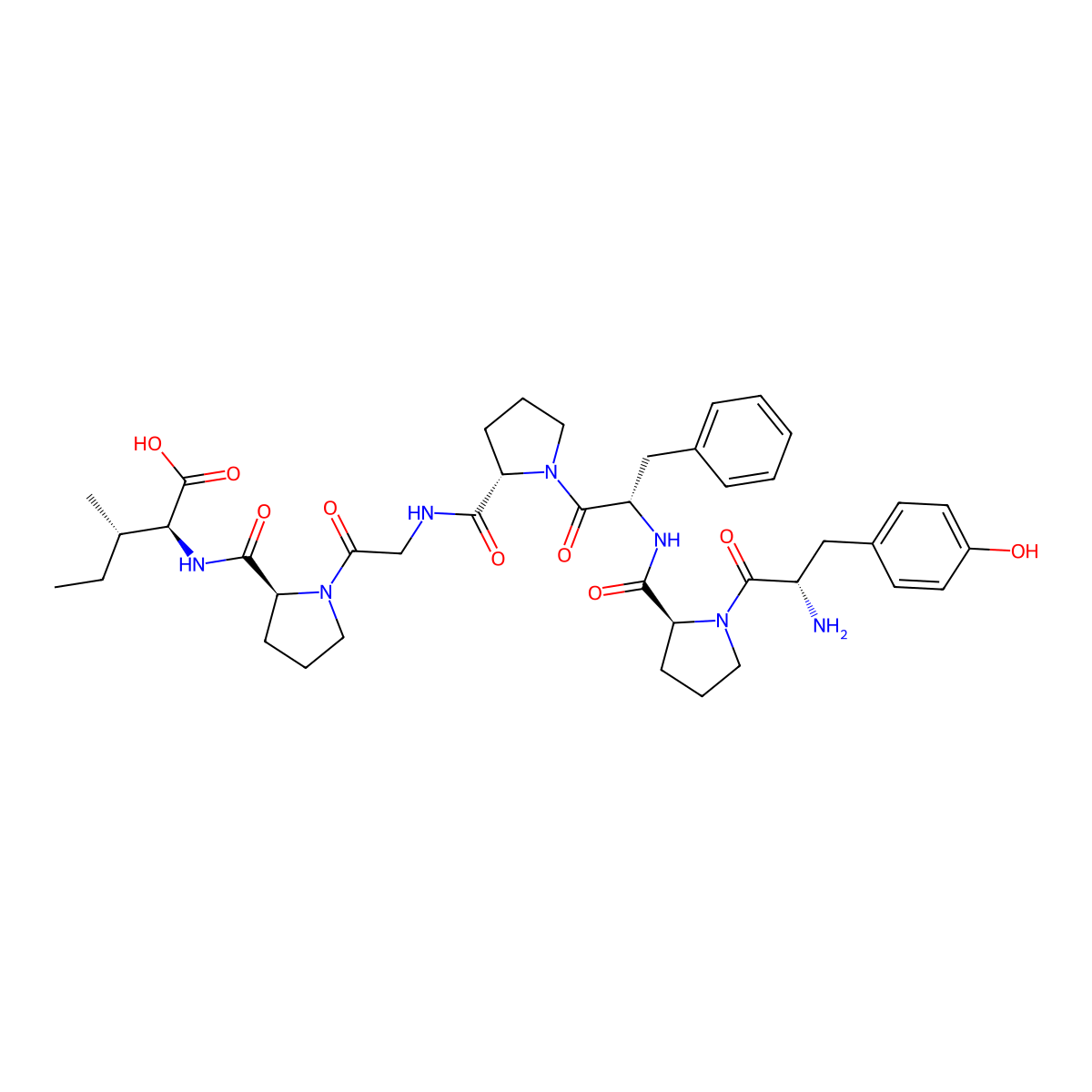 beta-Casomorphin 7 molecular structure, CAS 72122-62-4