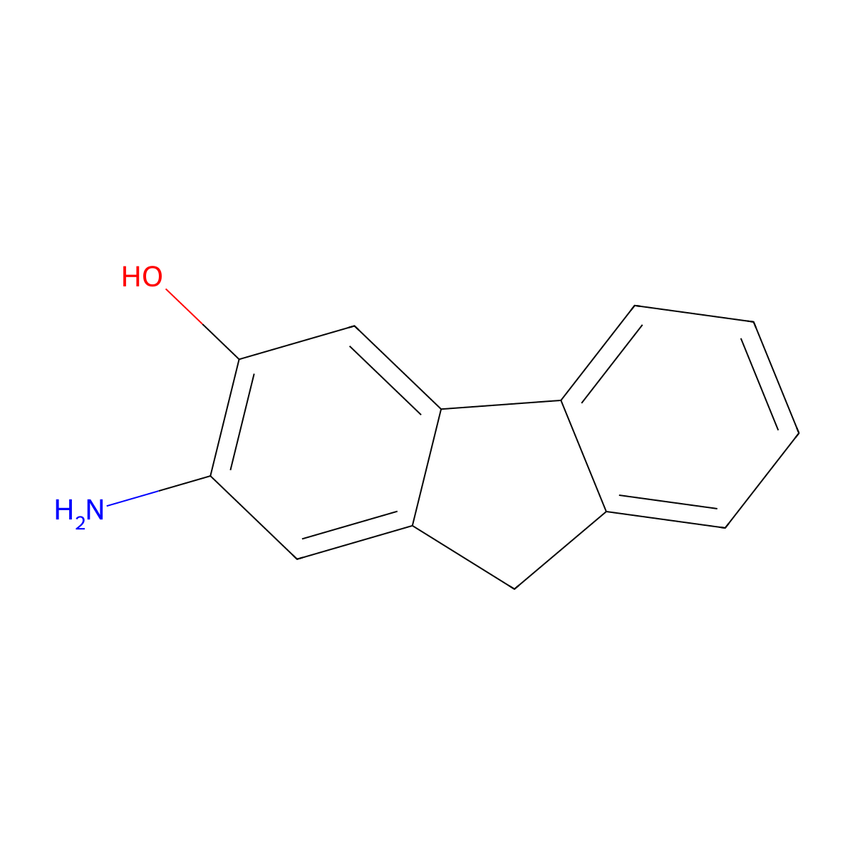 2-amino-9H-fluoren-3-ol molecular structure, CAS 7213-97-0