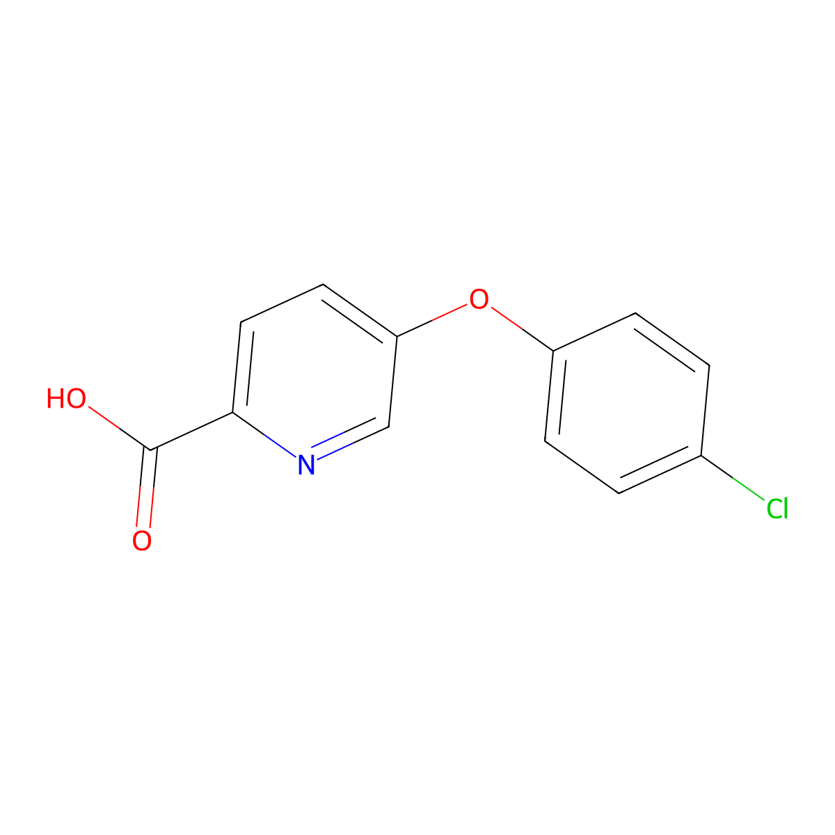 Picolinic acid, 5-(p-chlorophenoxy)- molecular structure, CAS 72133-24-5