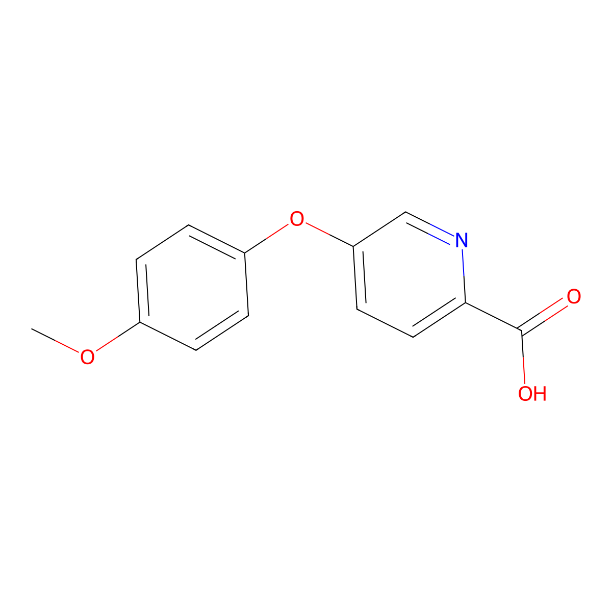 Picolinic acid, 5-(p-methoxyphenoxy)- molecular structure, CAS 72133-36-9