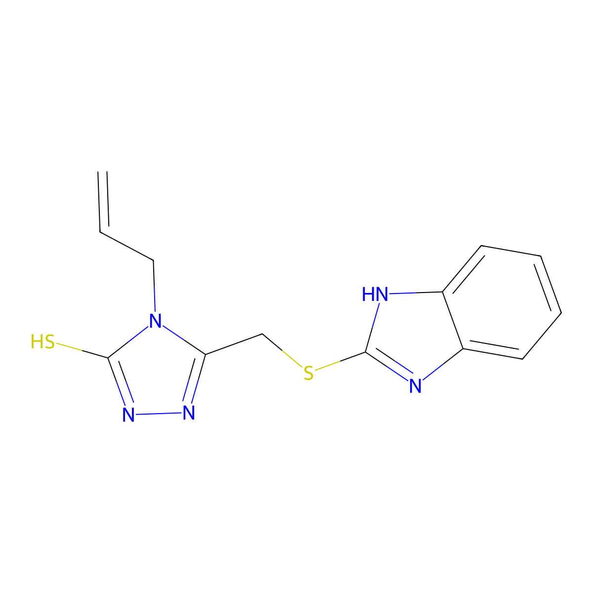 5-(Benzimidazol-2-ylthiomethyl)-4-prop-2-enyl-1,2,4-triazole-3-thiol molecular structure, CAS 721387-73-1