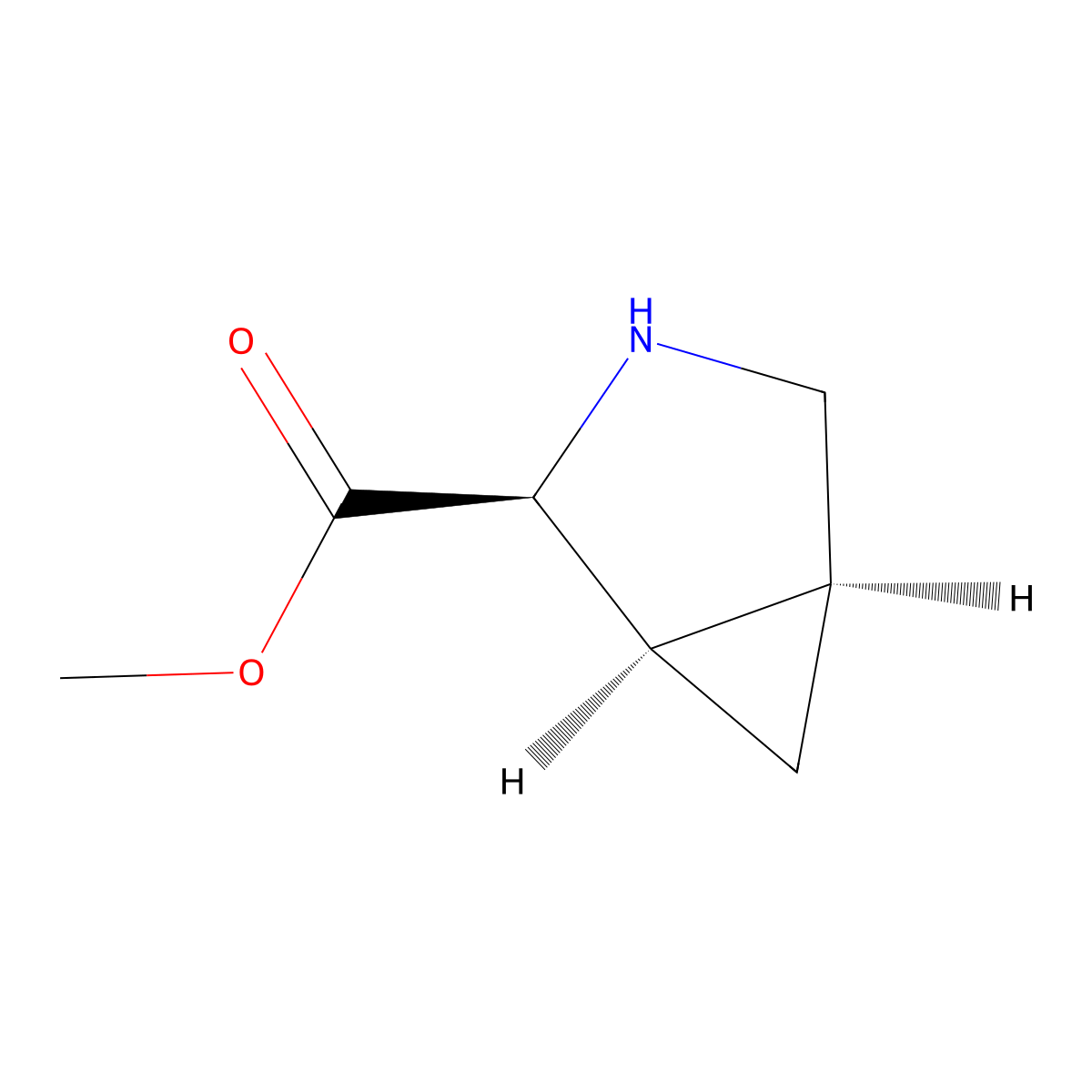 Methyl (1R,2S,5S)-3-azabicyclo[3.1.0]hexane-2-carboxylate molecular structure, CAS 721387-87-7