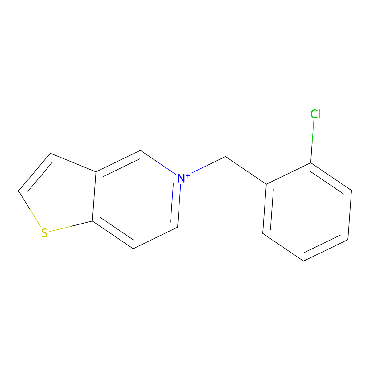 5-(2-Chlorobenzyl)thieno(3,2-C)pyridinium molecular structure, CAS 721387-90-2