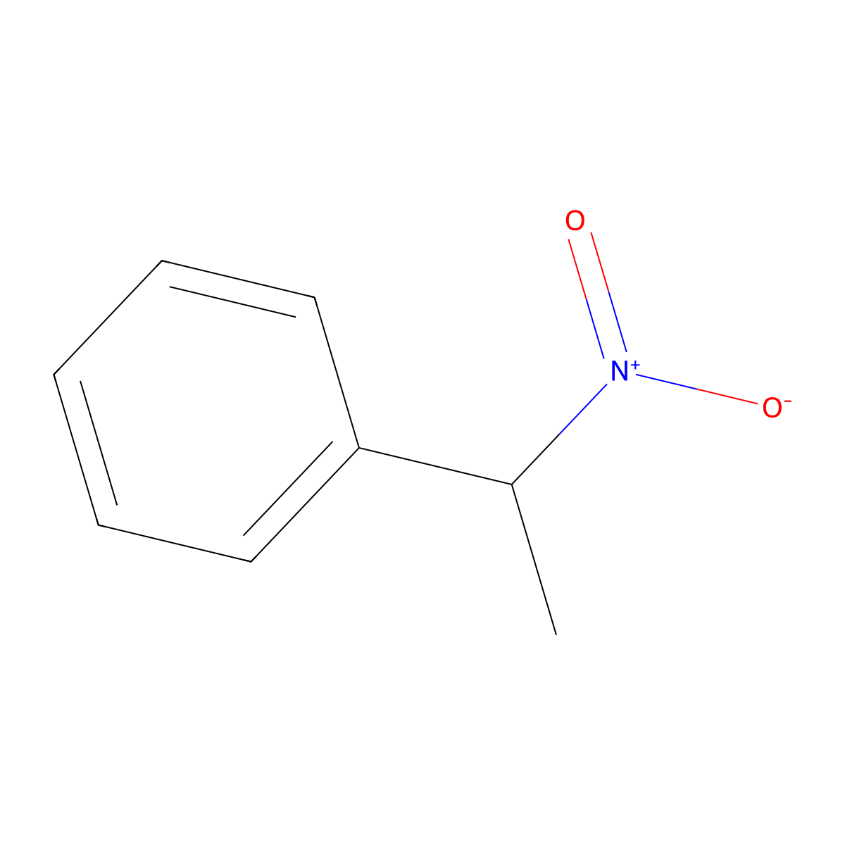 1-Nitroethylbenzene molecular structure, CAS 7214-61-1