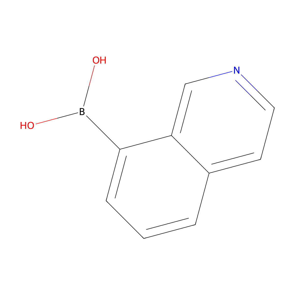 Isoquinoline-8-boronic acid molecular structure, CAS 721401-43-0
