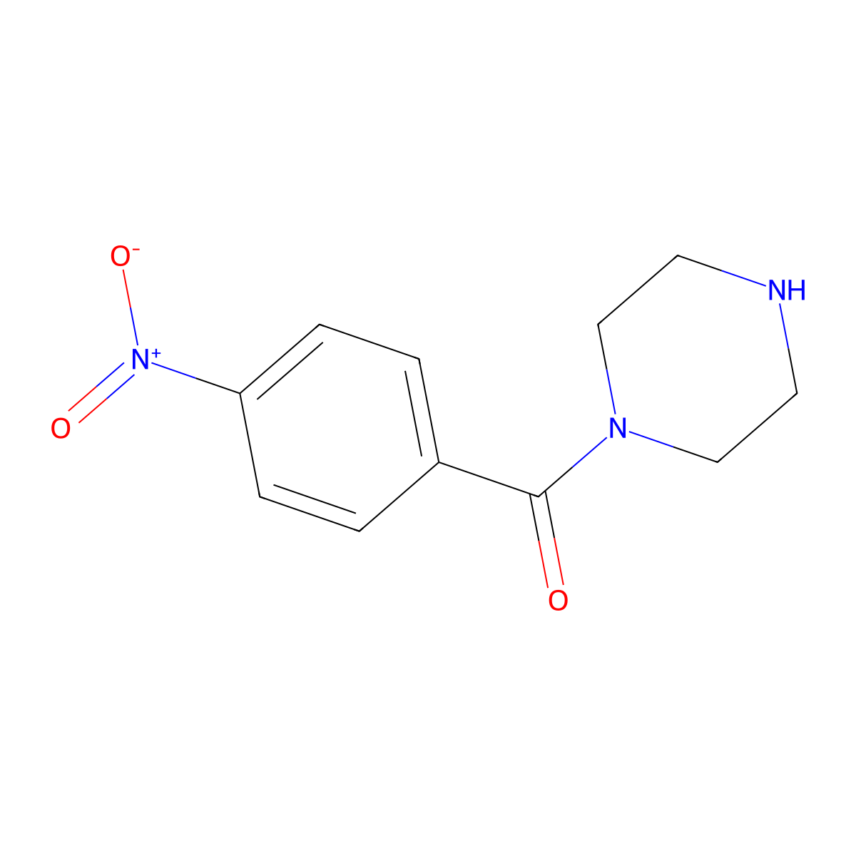 1-(4-Nitrobenzoyl)piperazine molecular structure, CAS 72141-41-4