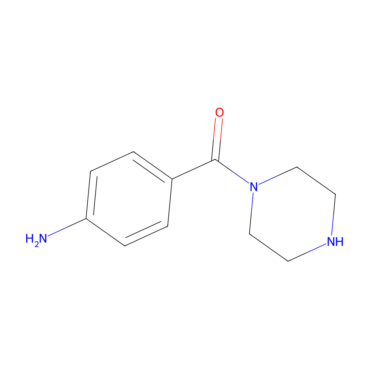 (4-Aminophenyl)(piperazin-1-yl)methanone molecular structure, CAS 72141-42-5