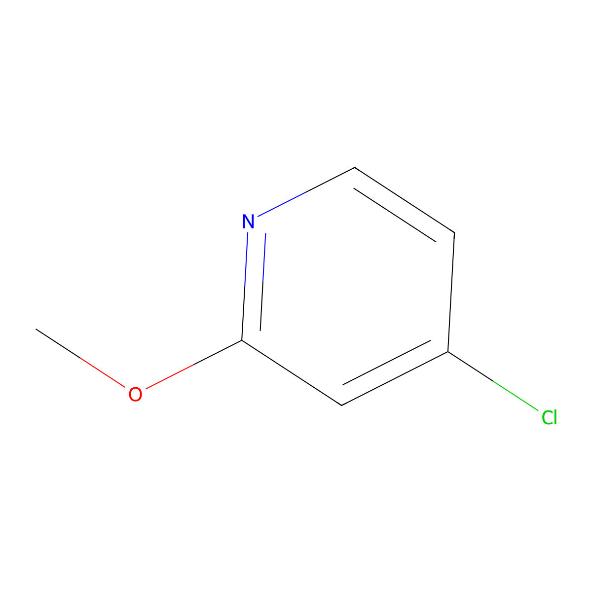 4-Chloro-2-methoxypyridine molecular structure, CAS 72141-44-7