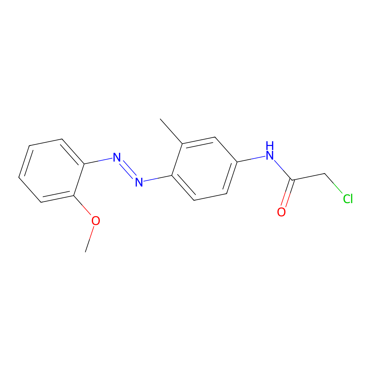 2-Chloro-N-{4-[2-(2-methoxyphenyl)diazen-1-YL]-3-methylphenyl}acetamide molecular structure, CAS 721415-54-9