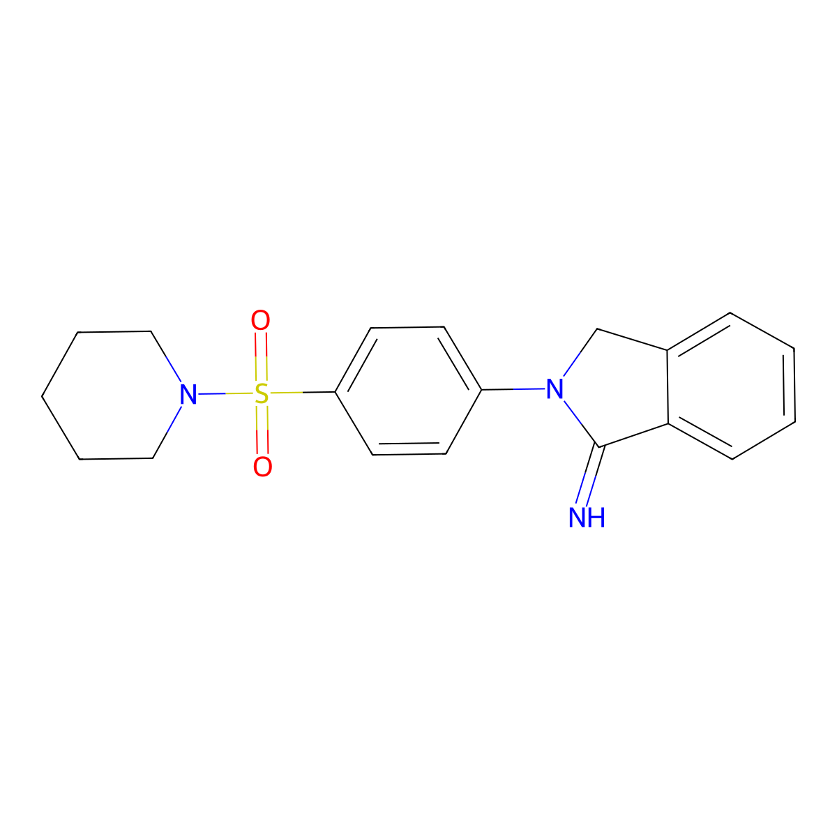 2-[4-(piperidine-1-sulfonyl)phenyl]-2,3-dihydro-1H-isoindol-1-imine molecular structure, CAS 721416-33-7
