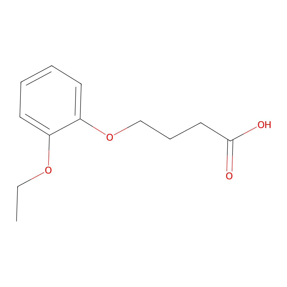 4-(2-Ethoxyphenoxy)butanoic acid molecular structure, CAS 721416-38-2