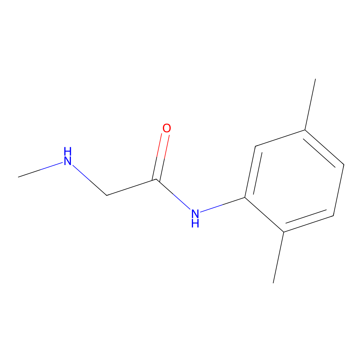 N-(2,5-dimethylphenyl)-2-(methylamino)acetamide molecular structure, CAS 721417-02-3