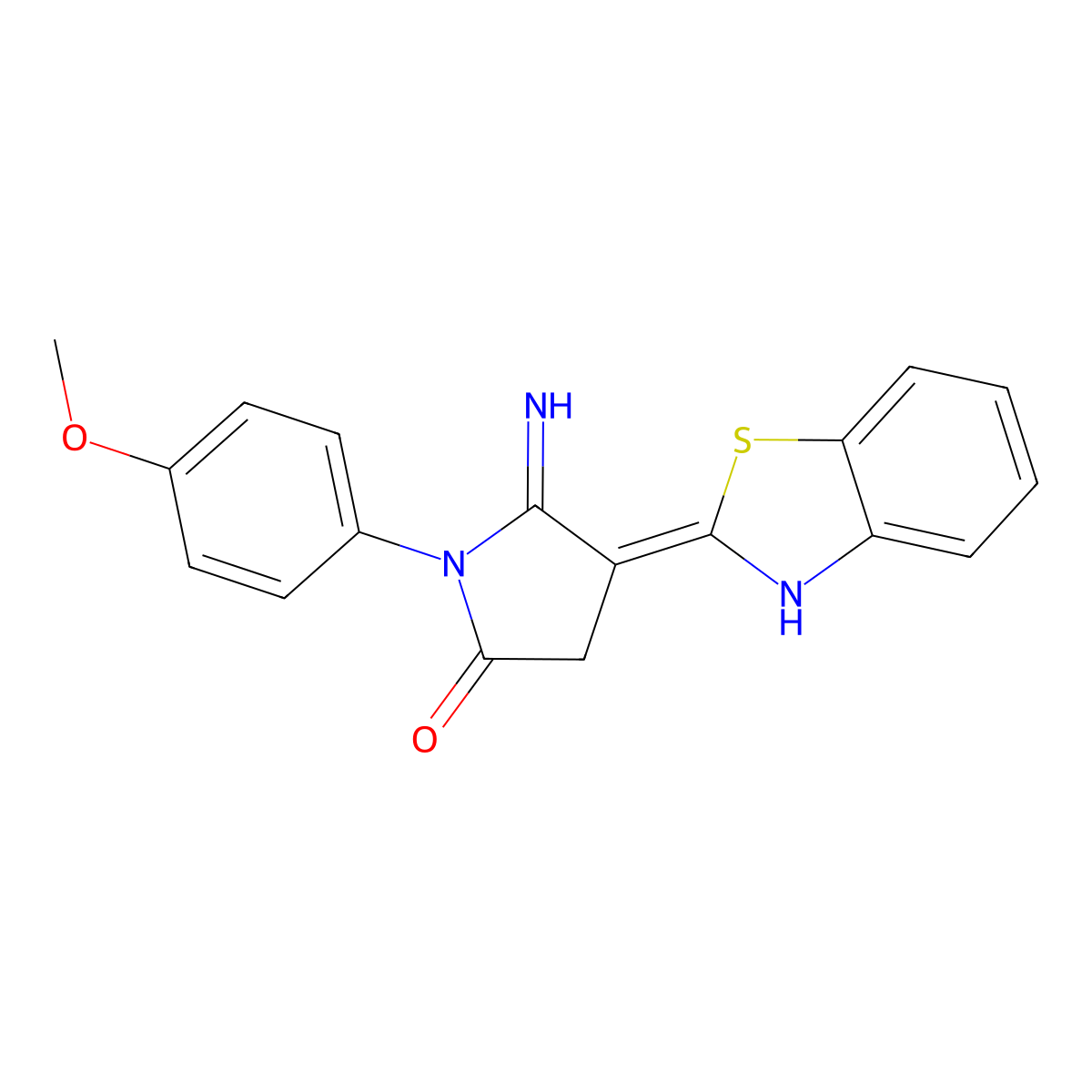 4-(3H-1,3-benzothiazol-2-ylidene)-5-imino-1-(4-methoxyphenyl)pyrrolidin-2-one molecular structure, CAS 721417-82-9