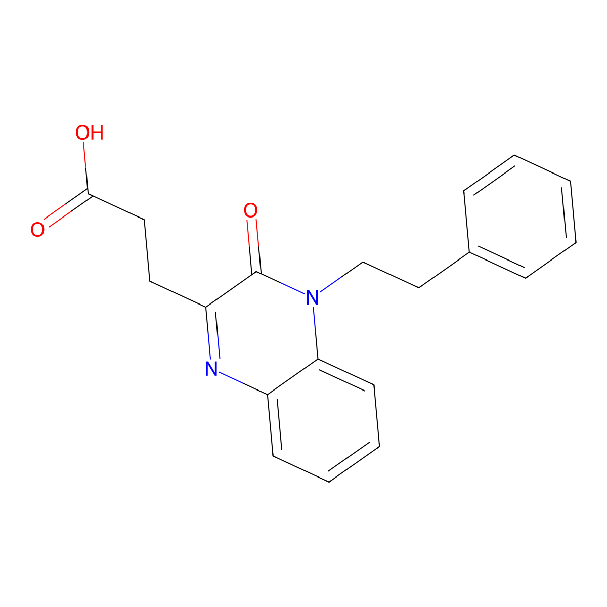 3-(3-Oxo-4-(2-phenylethyl)-3,4-dihydroquinoxalin-2-yl)propanoic acid molecular structure, CAS 721426-15-9