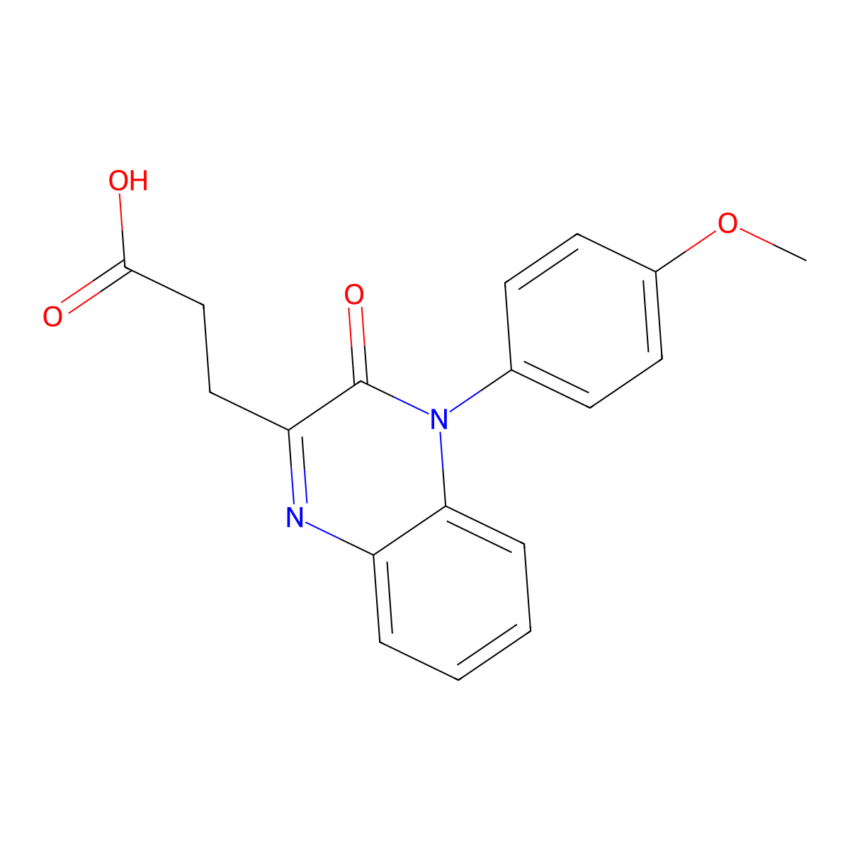 3-[4-(4-Methoxyphenyl)-3-oxo-3,4-dihydroquinoxalin-2-yl]propanoic acid molecular structure, CAS 721426-17-1
