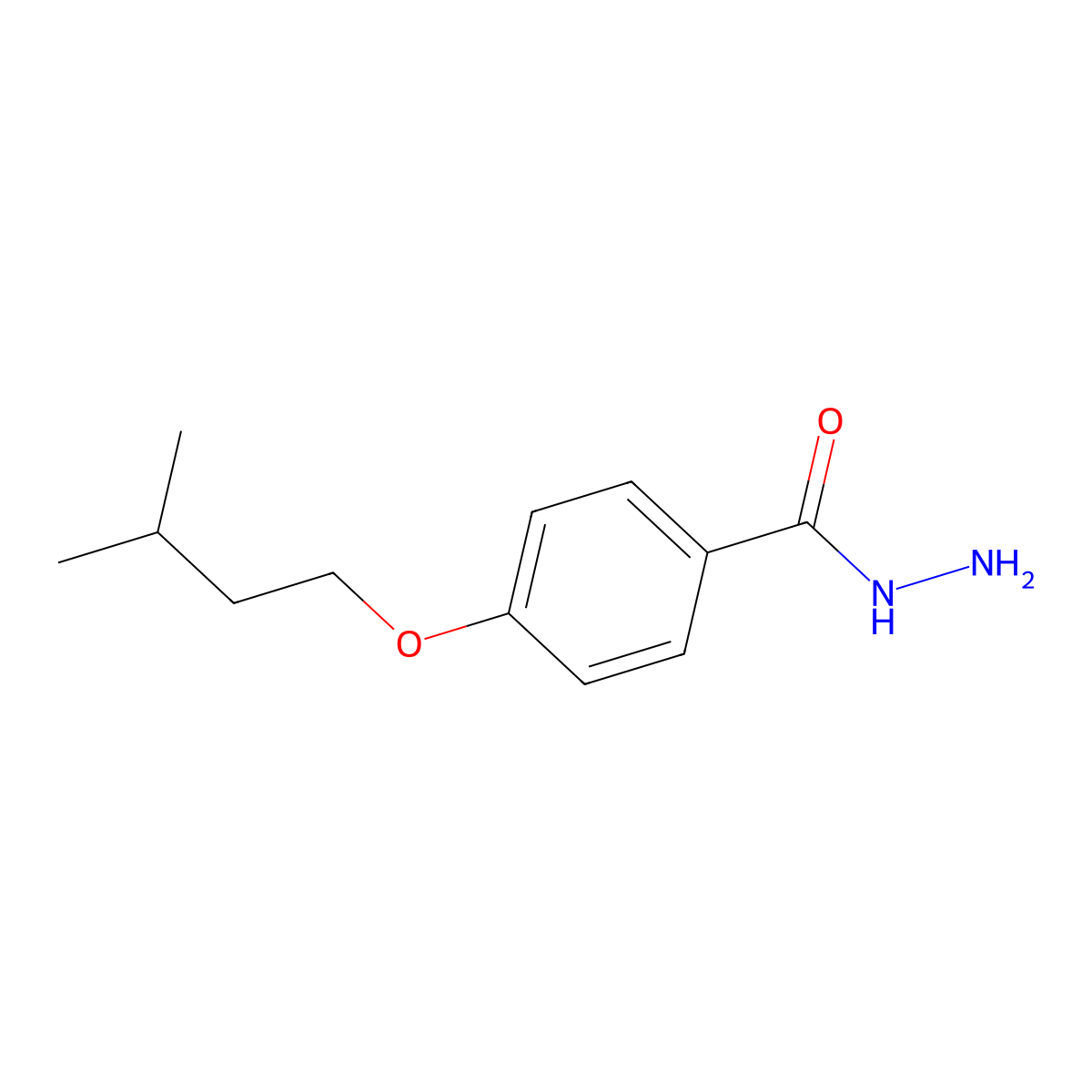 4-(Isopentyloxy)benzohydrazide molecular structure, CAS 721426-56-8
