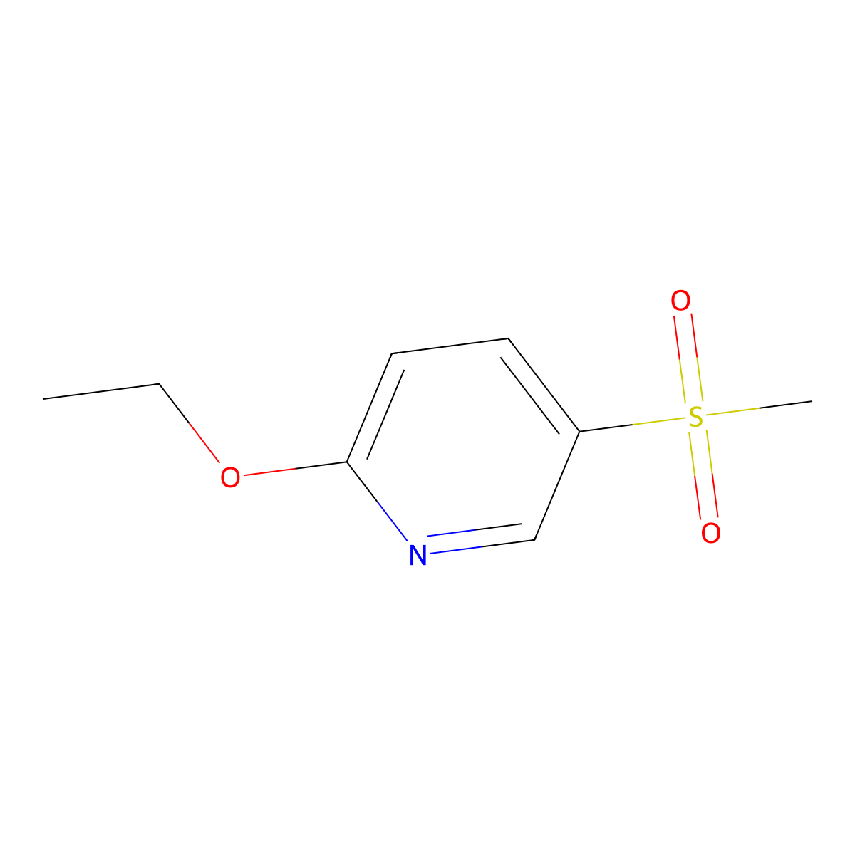 2-Ethoxy-5-(methylsulfonyl)pyridine molecular structure, CAS 721430-01-9