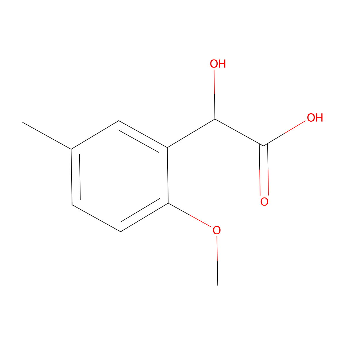 2-Hydroxy-2-(2-methoxy-5-methylphenyl)acetic acid molecular structure, CAS 721448-62-0