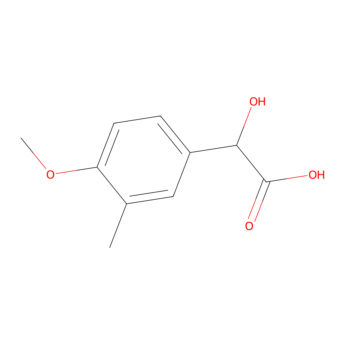 2-Hydroxy-2-(4-methoxy-3-methylphenyl)acetic acid molecular structure, CAS 721448-67-5