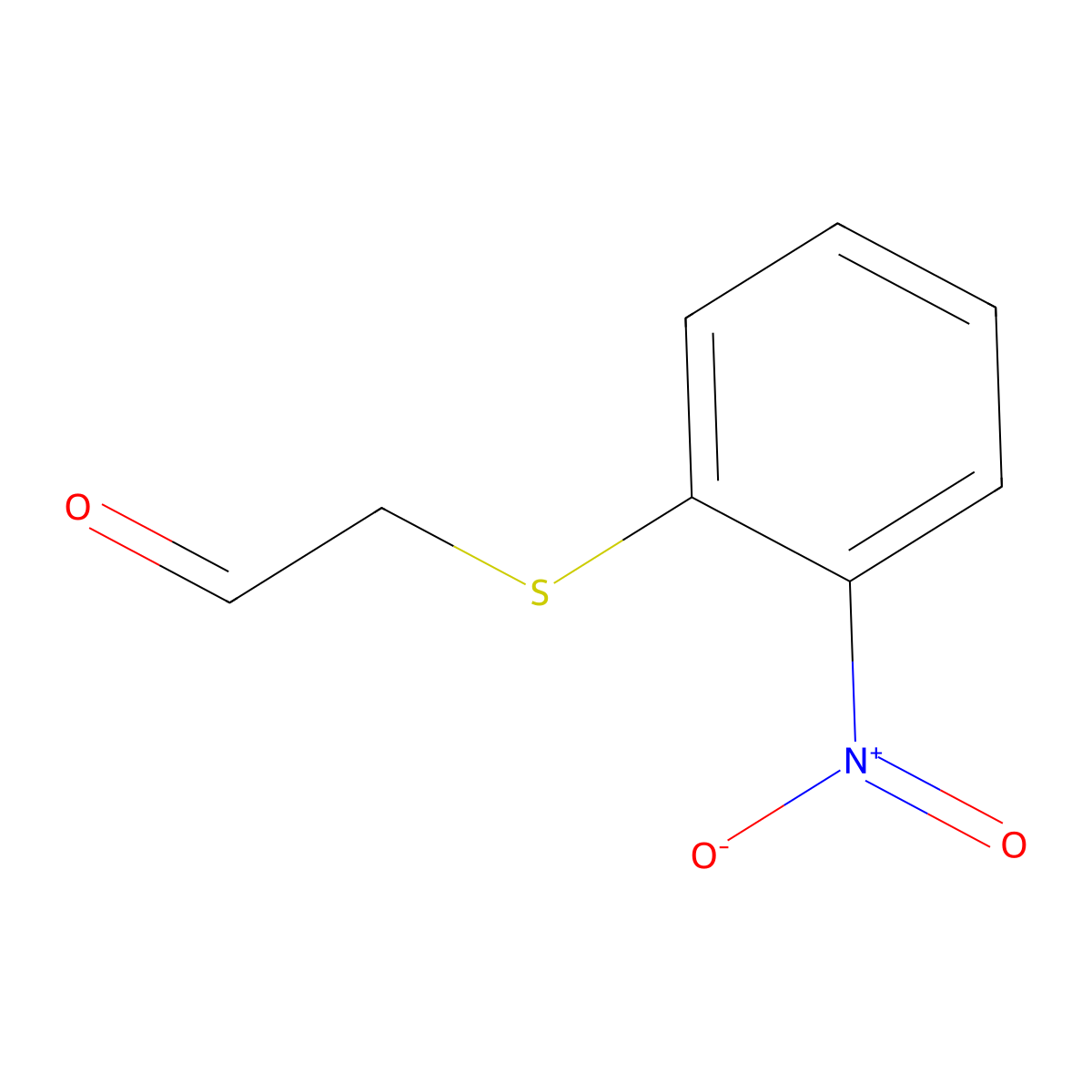 2-((2-Nitrophenyl)thio)acetaldehyde molecular structure, CAS 721448-72-2