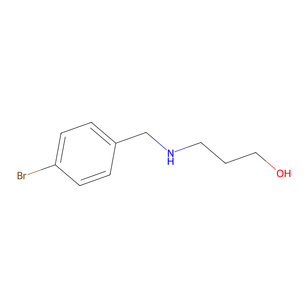 3-[(4-Bromobenzyl)amino]-1-propanol molecular structure, CAS 721453-52-7