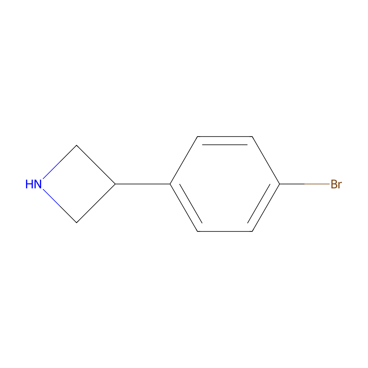 Azetidine, 3-(p-bromophenyl)- molecular structure, CAS 7215-01-2