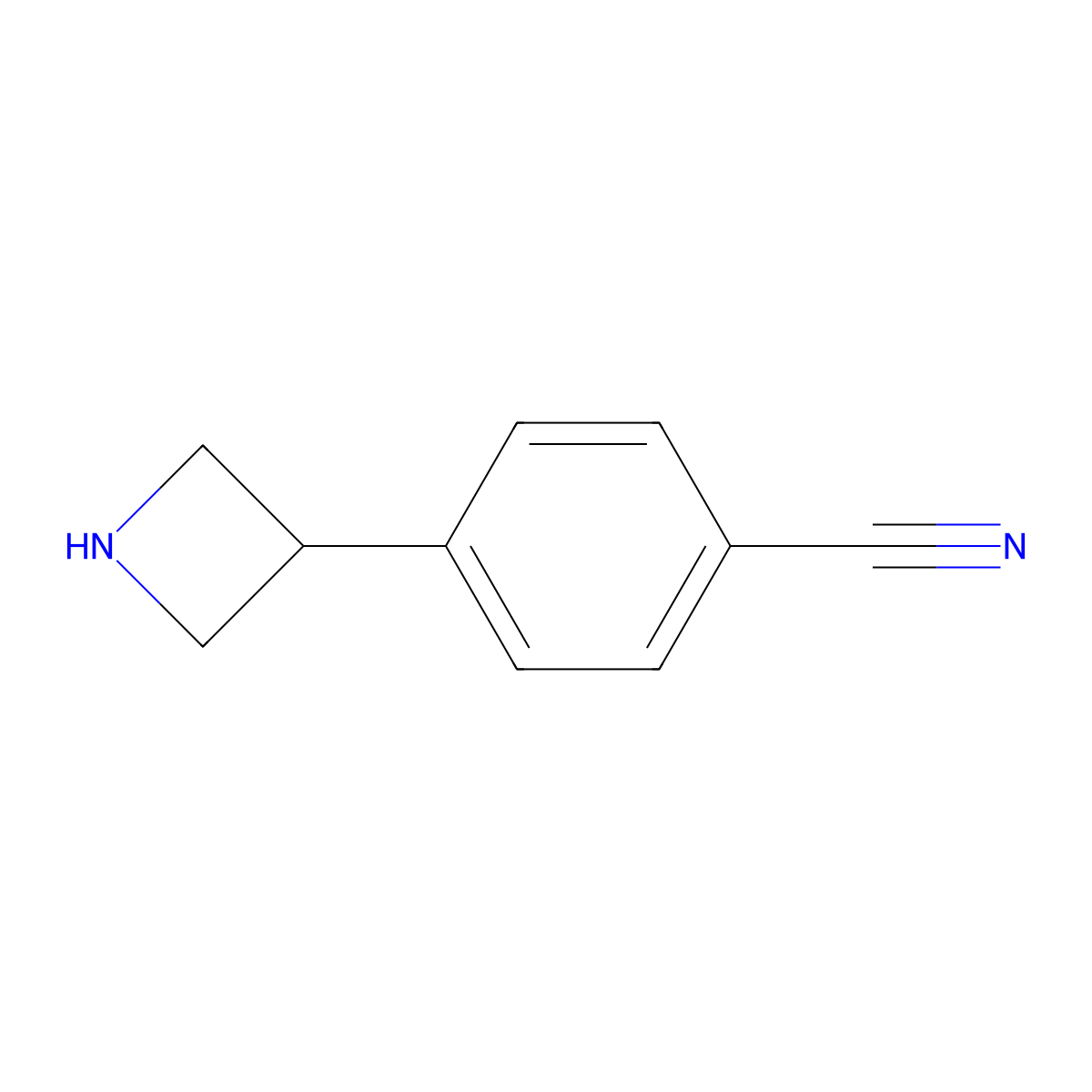 Benzonitrile, p-(3-azetidinyl)- molecular structure, CAS 7215-03-4