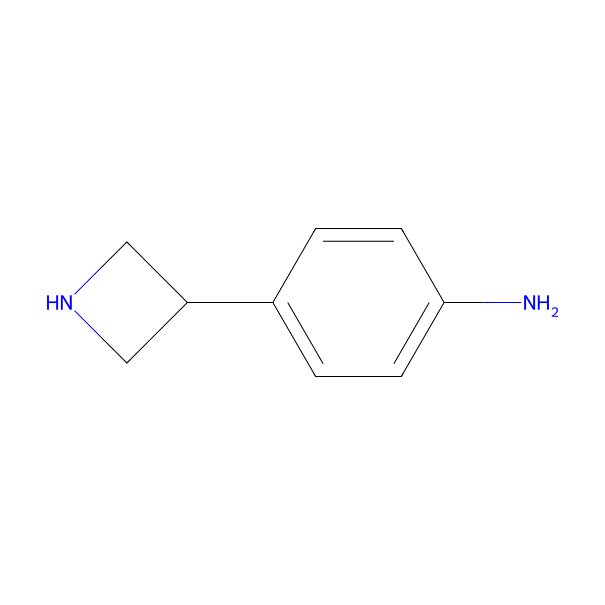 Azetidine, 3-(p-aminophenyl)- molecular structure, CAS 7215-04-5
