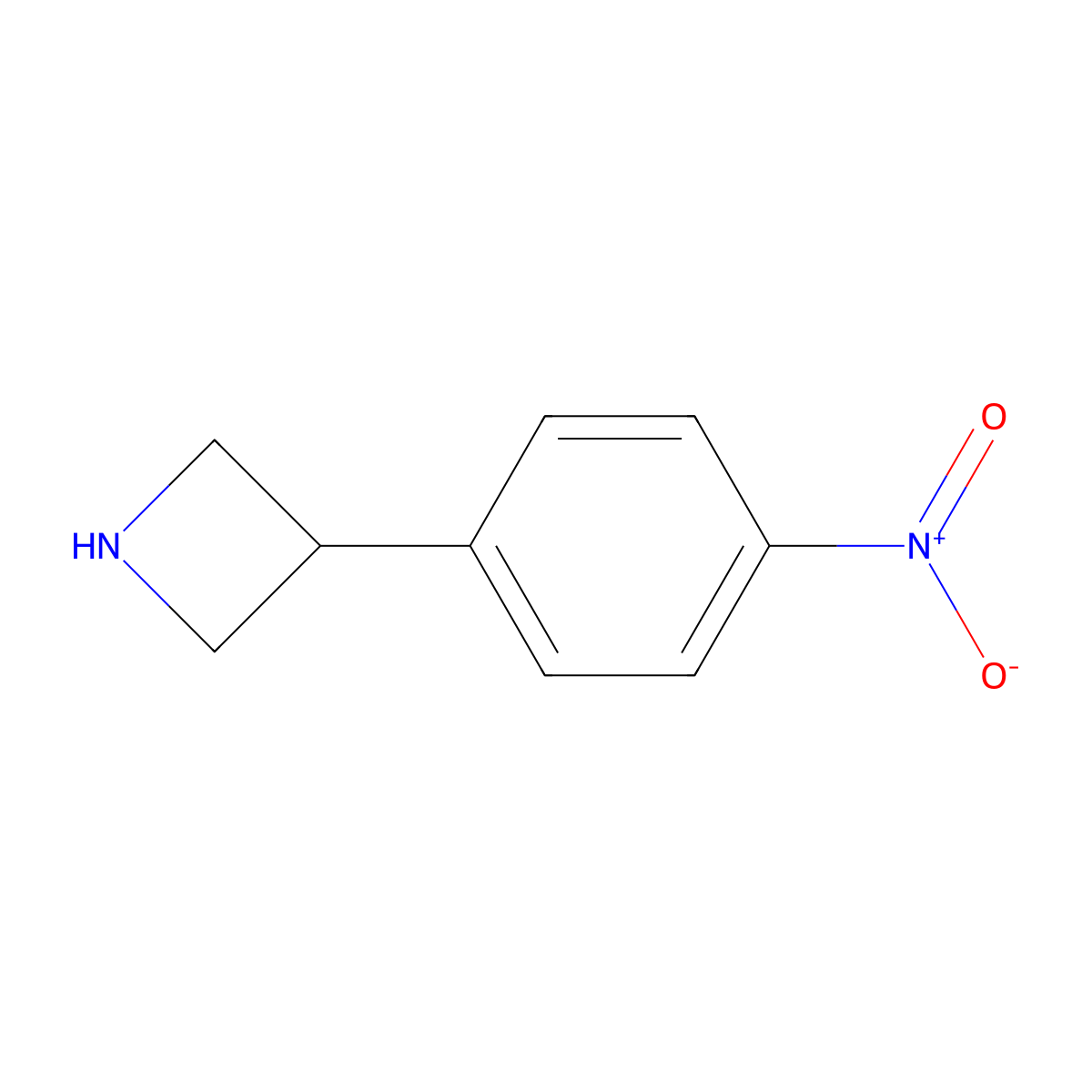 3-(4-Nitrophenyl)azetidine molecular structure, CAS 7215-05-6