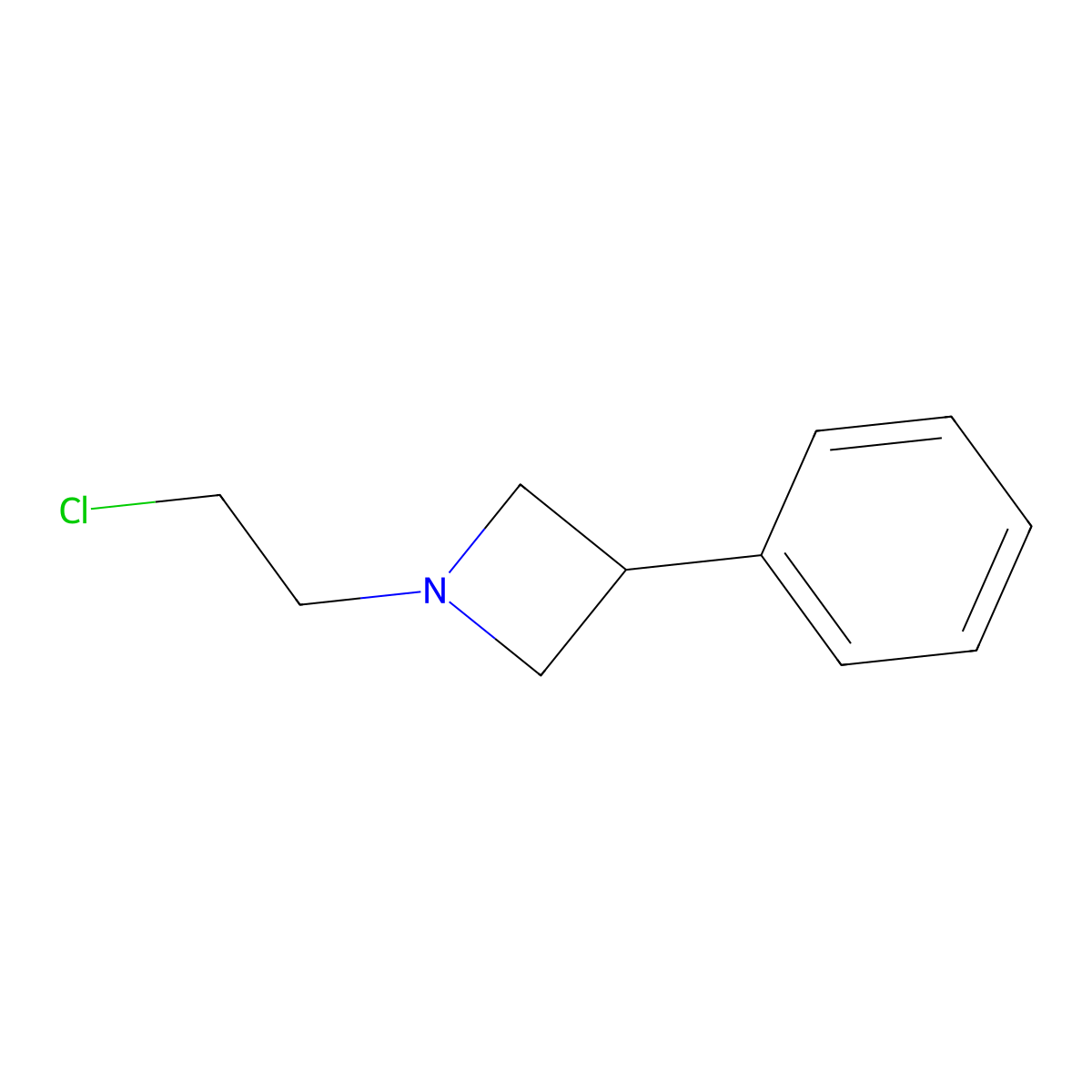 1-(2-Chloroethyl)-3-phenylazetidine molecular structure, CAS 7215-12-5