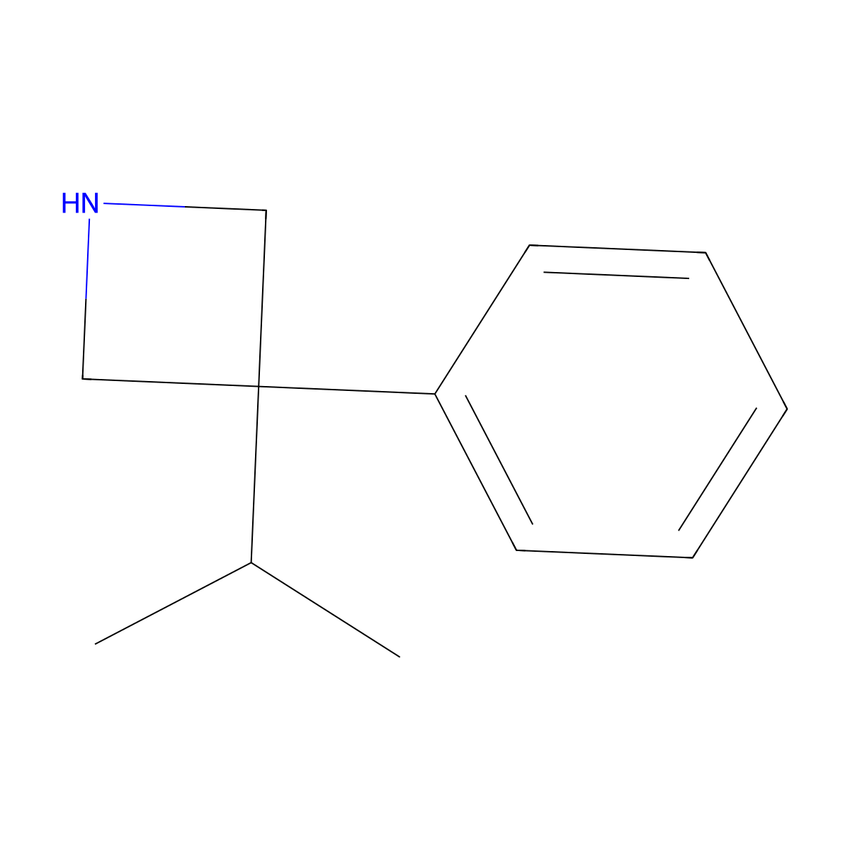Azetidine, 3-isopropyl-3-phenyl- molecular structure, CAS 7215-21-6
